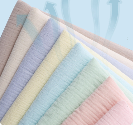 120X120X40S 2 Layers Baby Gauzy Cotton Fabric Untuk Piyama Kapas Kasa