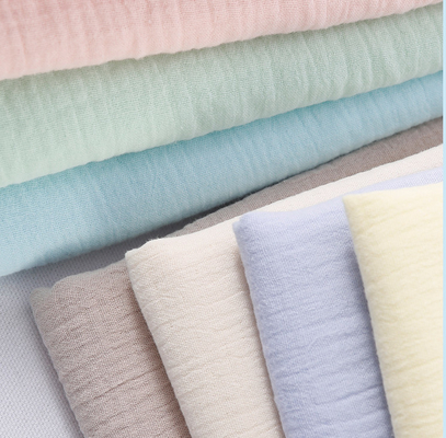 120X120X40S 2 Layers Baby Gauzy Cotton Fabric Untuk Piyama Kapas Kasa