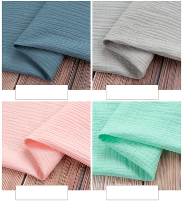 Kain Katun Crinkle Bernapas Oleh Halaman 156X120 Selimut Kasa Besar