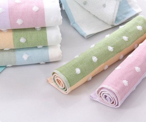 Vivid Pattern Crepe 100 Cotton Jacquard Fabric Tiga Lapisan