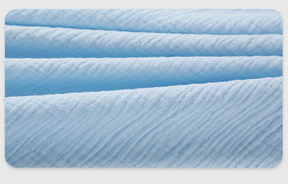 Natural 40S Combed Cotton Crepe Gauze Fabric Dua Lapisan Handuk Dribble