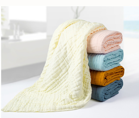 Bernapas Enam Lapisan Grade A Crinkle Cotton Gauze Fabric Untuk Kantong Tidur