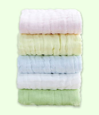 Tiga Lapisan Dandelion Fiber Cotton Gauze Fabric 180GSM Bahan Selimut Bayi