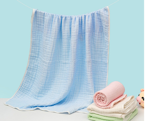 Kain Kasa Swaddle Biru Multi Layer 40S 220GSM Penyerapan Air Instan