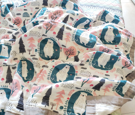 Kain Kasa Bayi Kustom Dicetak 180GSM Alami Tahan Sinar Ultraviolet
