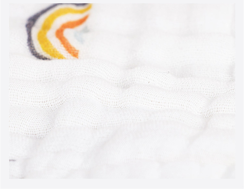 Untwisted Empat Lapisan Dicetak Kain Kasa Selimut Bayi 220GSM Perasaan Lembut