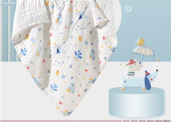 Animal Printing Kain Kasa Kapas Organik Membedung Bungkus Untuk Bayi Baru Lahir Berkelanjutan
