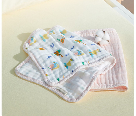 40S Six Layers Combed Cotton Printed Gauze Fabric 260gsm ringan