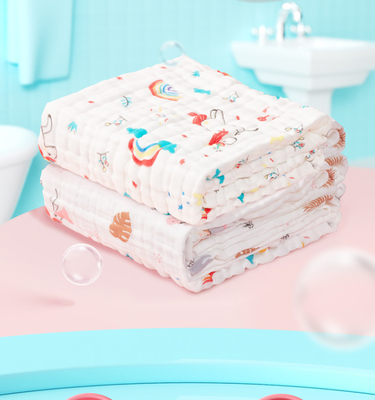 Combed Cotton Multilayer Crinkle Gauze Blanket Kain Kasa Lembut