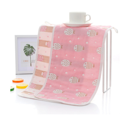 Kain Katun Jacquard Pola Hidup Dua Lapisan Nyaman Tahan Luntur Tinggi