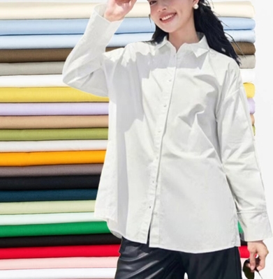 Elastisitas Kain Spandex Katun Poliester Untuk Celana Fress Shirt Bags 45sX45D+40D130X70 160GSM