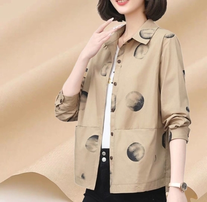 57 &#39;&#39; lebar Kain Katun Elastis Kain 2% Spandex 40sX40s 185GSM Mantel Celana Daya Tahan