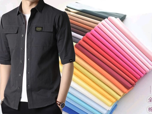 Pakai Kain Tenun Polos Tahan 40sX40s 133X100 138GSM Untuk Gaun Baju