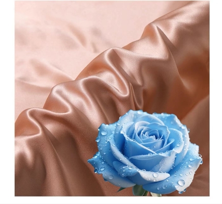 Sutra tiruan 95%Polyester 5% Spandex Satin Polyyester 120gsm Activewear Cocktail Dresse Kain