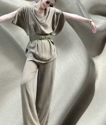 Serat Selulosa Regenerasi 100% Cupro Kain Tenun 113gsm Cupro Vs Viscose