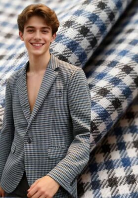 27%Rayon 70%Polyester 3%Spandex 260gm Cek Rintisan-tahan Dan tahan lama Tekstur halus Kain