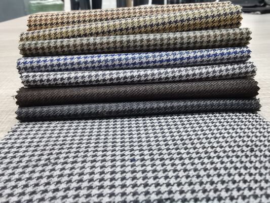 300 GSM Kain campuran wol ringan dengan 10% wol, 70% poliester dan 20% rayon