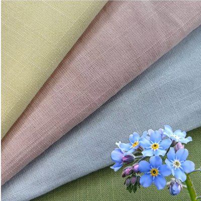 220 GSM Kain Linen Rayon tahan kerutan yang bernapas untuk blus dan kemeja