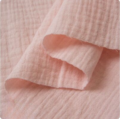 130GSM 100% Baju Double Gaze Kain Bernafas Baju Organik Muslin Kain untuk Pakaian Bayi