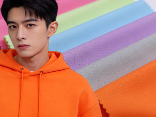 210gm Layer Air Sand-Washed Knit Fabric dengan pemulihan elastis yang sangat baik dan ketahanan keriput yang tinggi