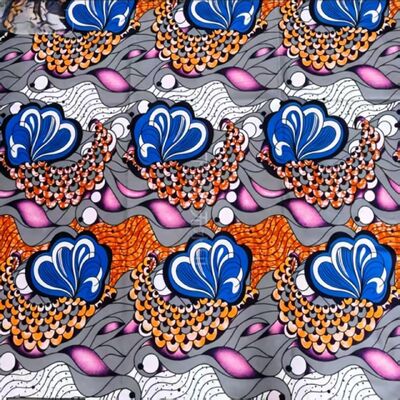 Kain Cetak Lilin Afrika 100% Katun Premium dengan Warna Cerah dan Lebar 115cm
