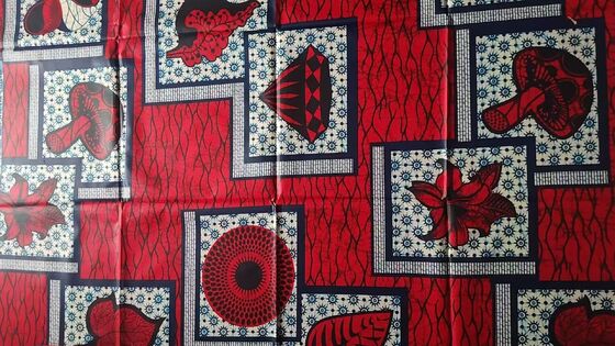 Vibrant tahan kerutan tinggi kain poliester cetak Afrika lilin