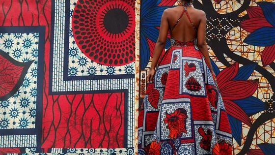 Vibrant tahan kerutan tinggi kain poliester cetak Afrika lilin