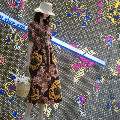 Kain Lilin Afrika 100% Katun dengan Warna Cerah dan Ketahanan Kusut Tinggi untuk Gaya Ankara dan Kitenge