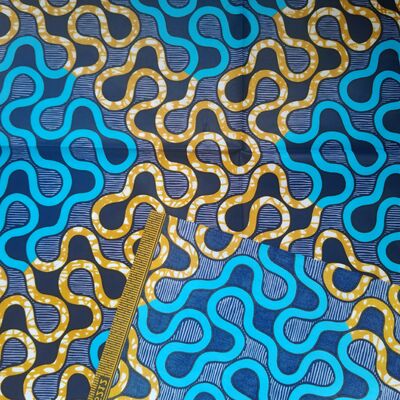 Kain cetak 100% katun Afrika dengan ketahanan keriput tinggi dan warna-warna cerah untuk gaun Ankara dan Kitenge