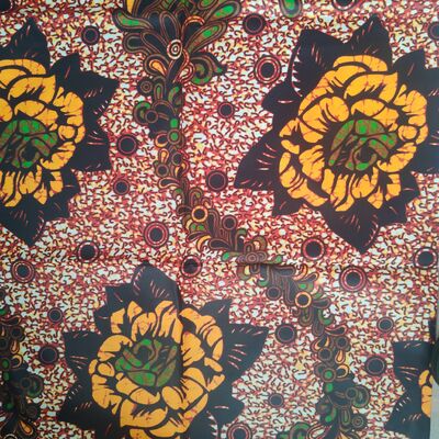 Kain Lilin Afrika 100% Katun dengan Warna Cerah dan Ketahanan Kusut Tinggi untuk Gaya Ankara dan Kitenge
