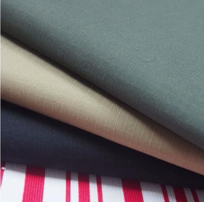 Anti-Static Grid Anti-Tear 150gsm Workwear Fabric CVC Blend untuk Seragam Profesional