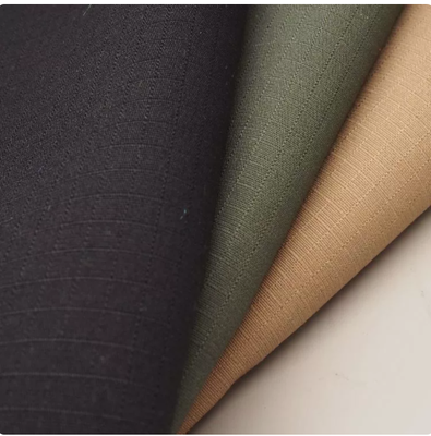Anti-Static Grid Anti-Tear 150gsm Workwear Fabric CVC Blend untuk Seragam Profesional