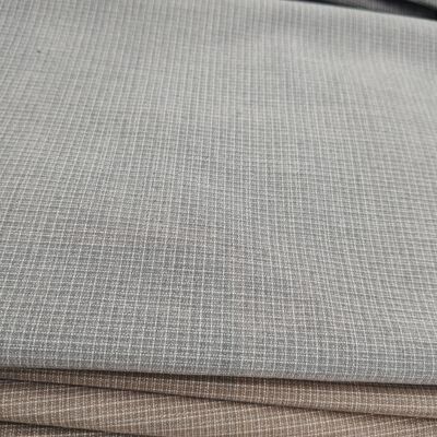 240gsm TR Suiting Fabric dengan pola cek halus - 85% Polyester 11% Rayon 4% Spandex Uniform Fabric