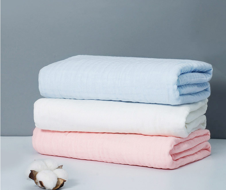 Non Twisted Cotton Muslin Swaddle Fabric By The Yard 40S 260GSM Permeabilitas Udara Yang Baik