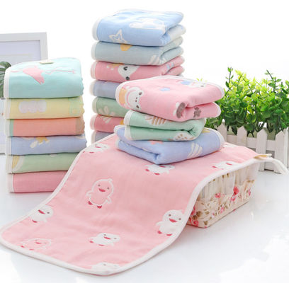 Kain Katun Jacquard Pola Hidup Dua Lapisan Nyaman Tahan Luntur Tinggi